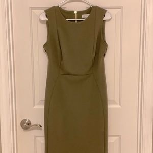Calvin Klein Sheath Dress Size 8, Olive/Army Green